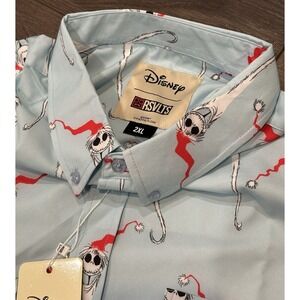 RSVLTS Disney Nightmare Before Christmas Button‎ Up Shirt Kunuflex Mens